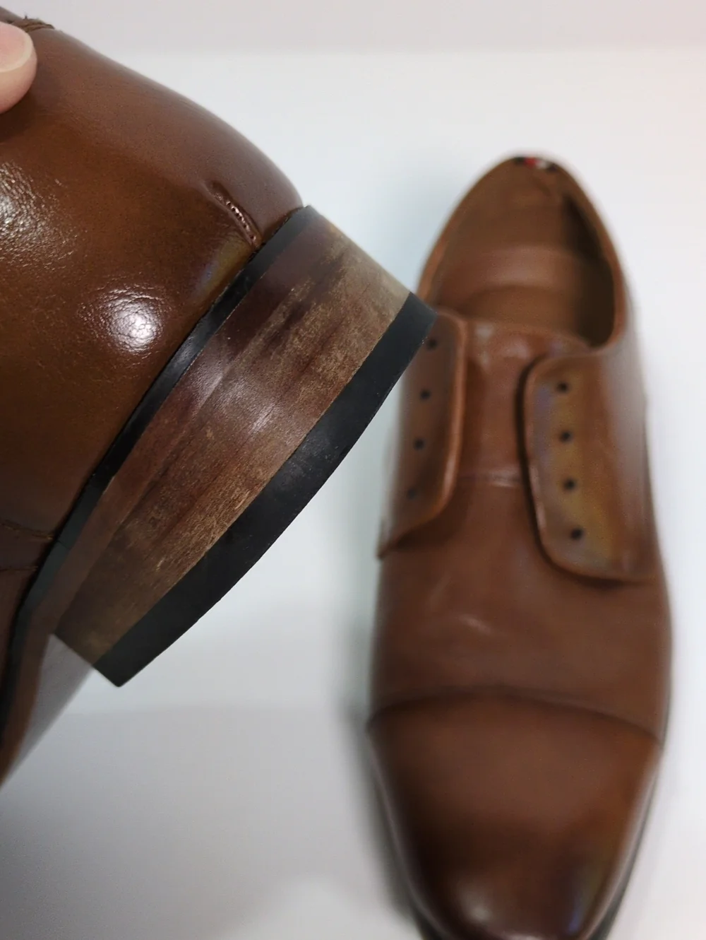 Tommy Hilfiger Mens Sheldon Cap Toe Derby Oxfords Brown Textured PU Size 9 M
